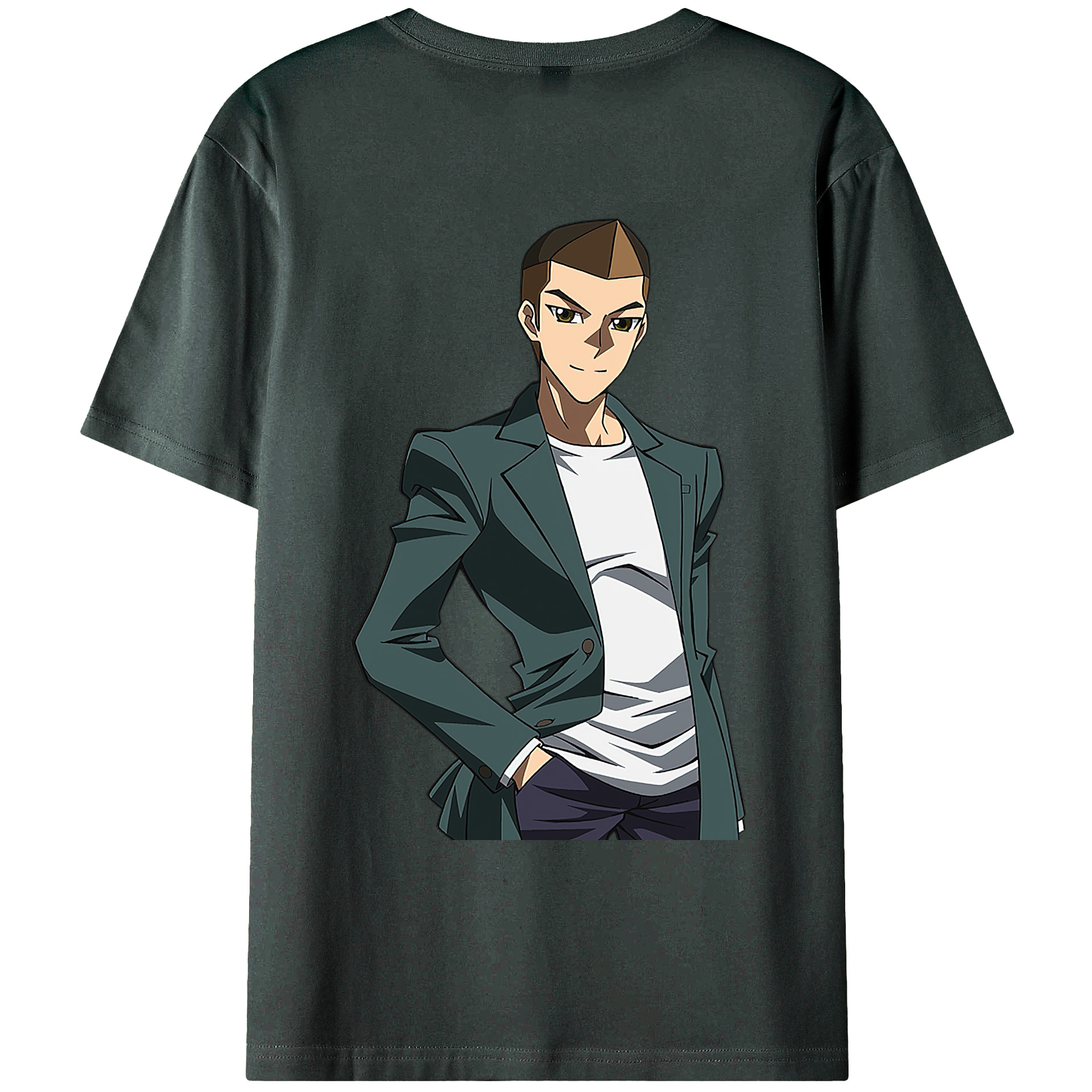 （画像用） 遊☆戯☆王 Yu-Gi-Oh! 綿100％ メンズ半袖Tシャツ（バックプリント） 通気性